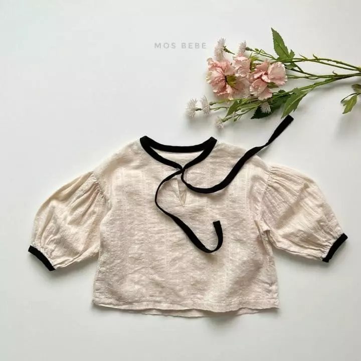 Mos Bebe - Korean Baby Fashion - #babyboutiqueclothing - Ribbon Blouse Bebe - 4
