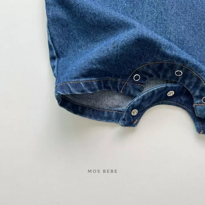 Mos Bebe - Korean Baby Fashion - #babyfashion - Lucky Denim Bodysuit - 5