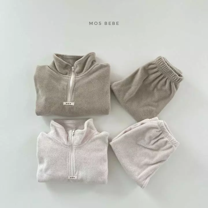 Mos Bebe - Korean Baby Fashion - #babyfashion - Anorak Terry Top Bottom Set Bebe - 7