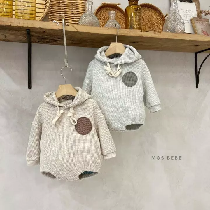Mos Bebe - Korean Baby Fashion - #babyfever - Croiffle Hoody Bodysuit - 8