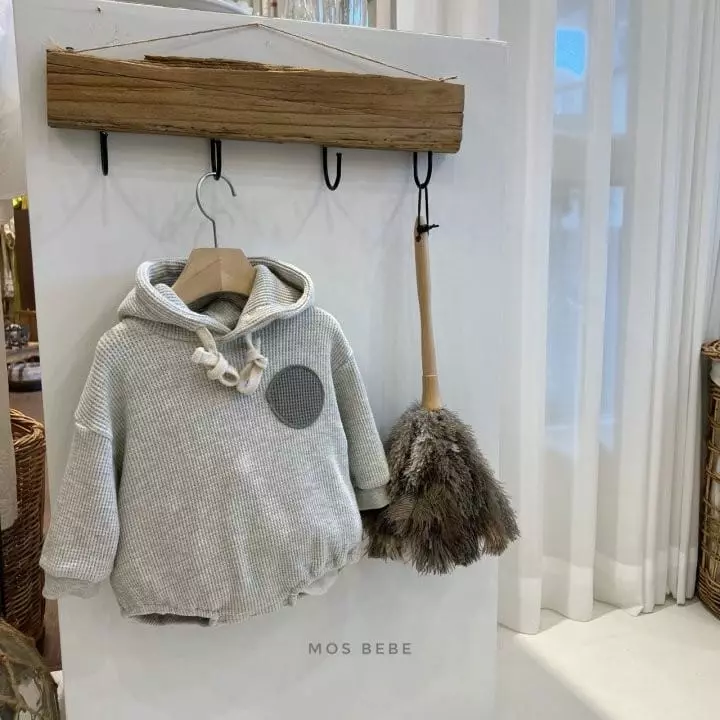 Mos Bebe - Korean Baby Fashion - #babylifestyle - Croiffle Hoody Bodysuit - 10