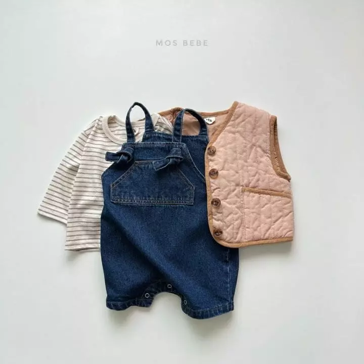 Mos Bebe - Korean Baby Fashion - #babylifestyle - Lucky Denim Bodysuit - 8