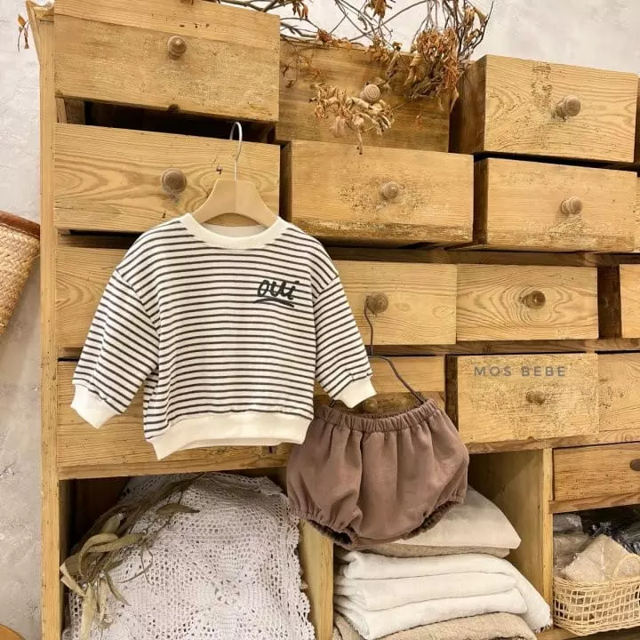 Mos Bebe - Korean Baby Fashion - #babylifestyle - OUI Top Bottom Set Bebe - 12