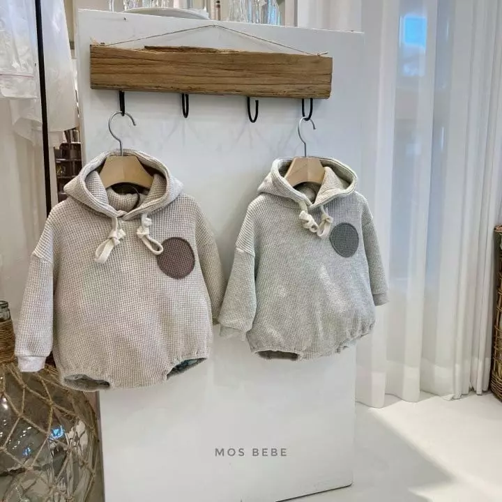 Mos Bebe - Korean Baby Fashion - #babyoninstagram - Croiffle Hoody Bodysuit - 11