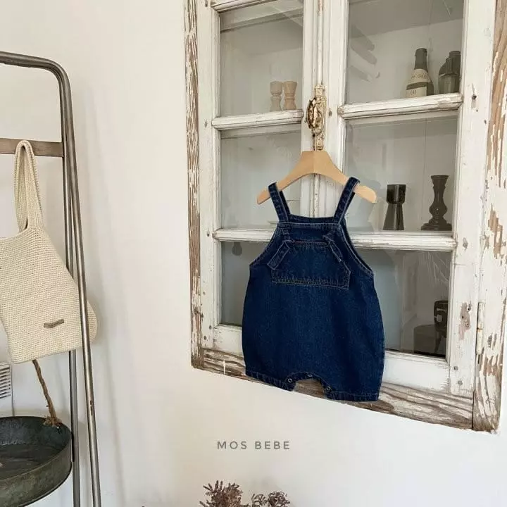 Mos Bebe - Korean Baby Fashion - #babyootd - Lucky Denim Bodysuit - 10