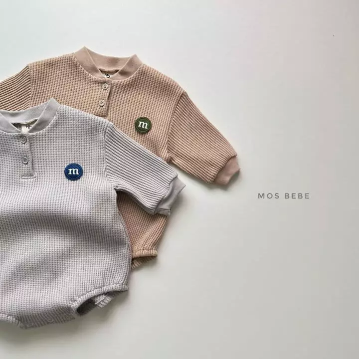 Mos Bebe - Korean Baby Fashion - #babyootd - Waffle M Bodysuit