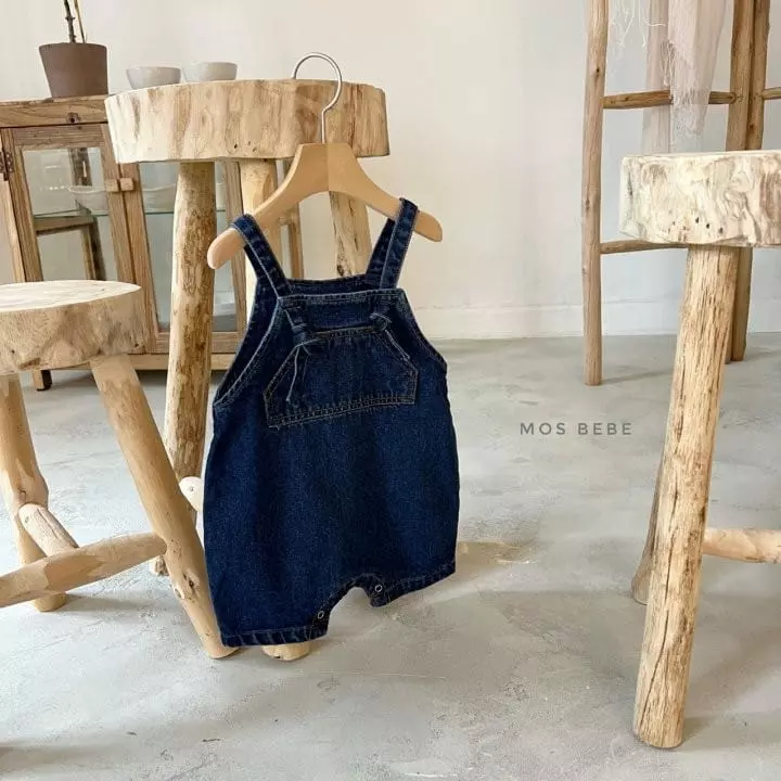 Mos Bebe - Korean Baby Fashion - #babyoutfit - Lucky Denim Bodysuit - 11
