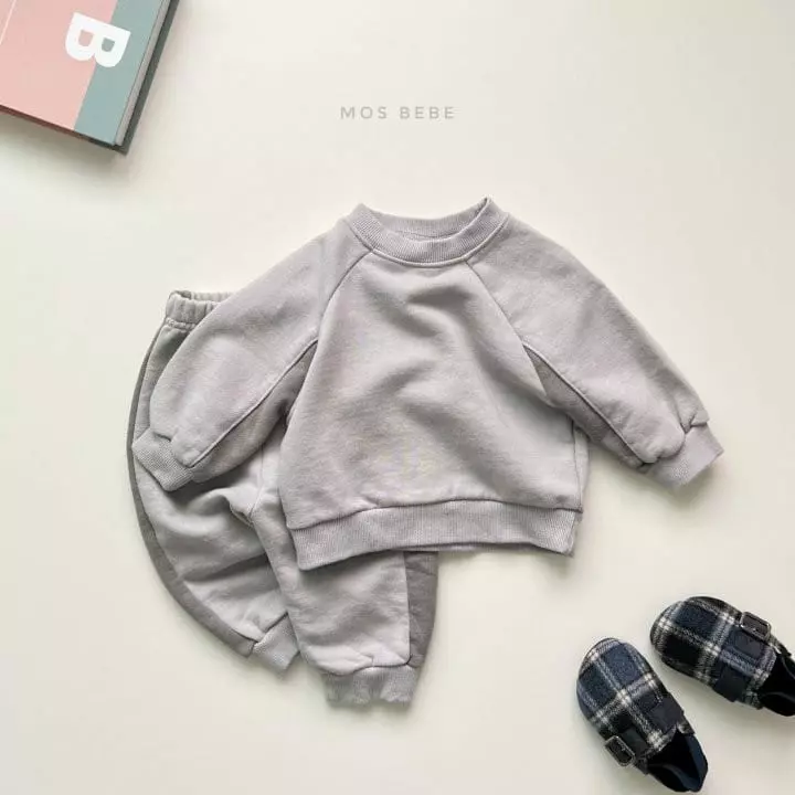 Mos Bebe - Korean Baby Fashion - #babyoutfit - Color Line Top Bottom Set Bebe - 2