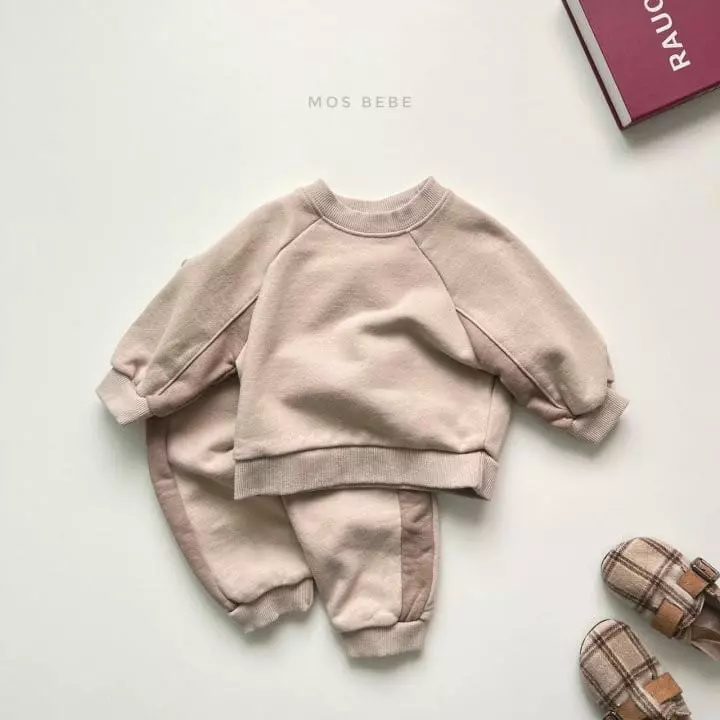 Mos Bebe - Korean Baby Fashion - #babywear - Color Line Top Bottom Set Bebe - 3