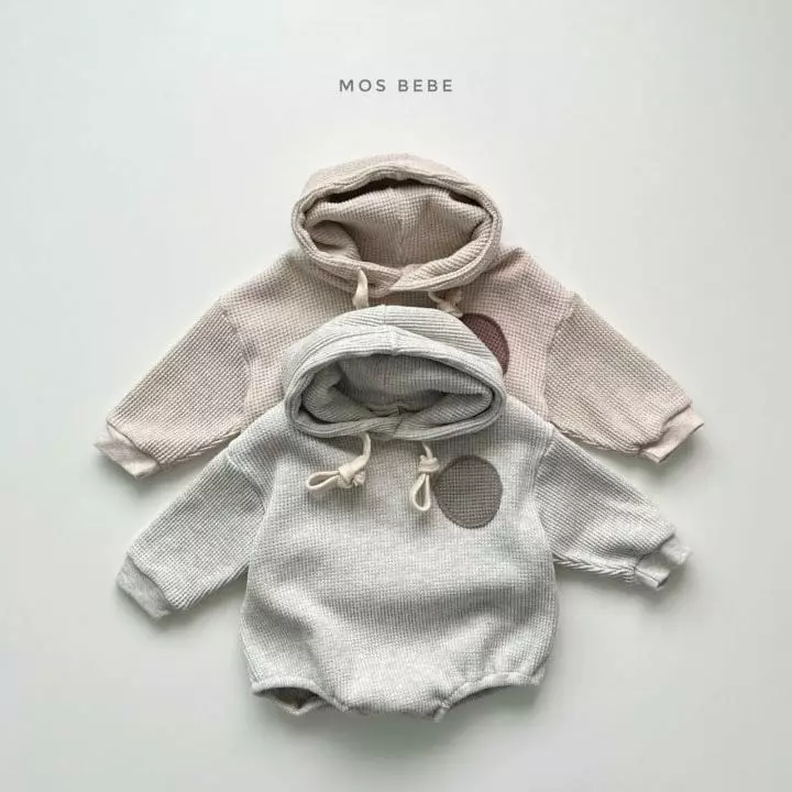 Mos Bebe - Korean Baby Fashion - #onlinebabyboutique - Croiffle Hoody Bodysuit
