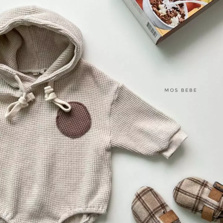 Mos Bebe - Korean Baby Fashion - #smilingbaby - Croiffle Hoody Bodysuit - 3