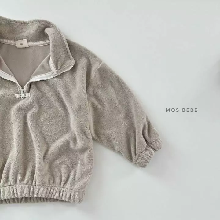 Mos Bebe - Korean Children Fashion - #childofig - Anorak Terry Top Bottom Set - 4