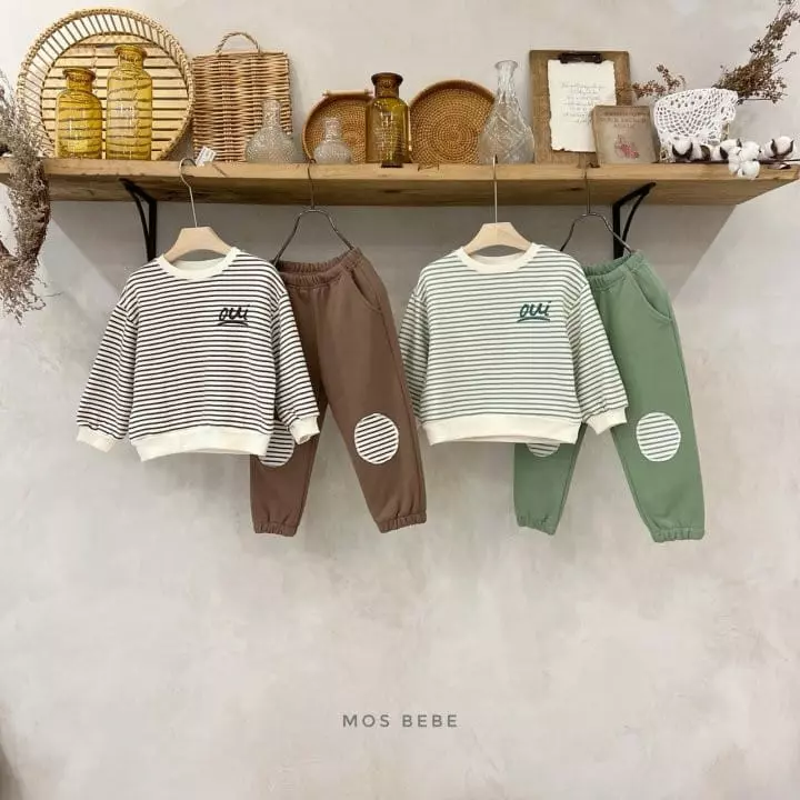 Mos Bebe - Korean Children Fashion - #kidsshorts - OUI Top Bottom Set - 10