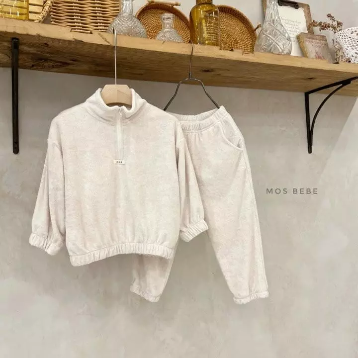 Mos Bebe - Korean Children Fashion - #kidsshorts - Anorak Terry Top Bottom Set - 8