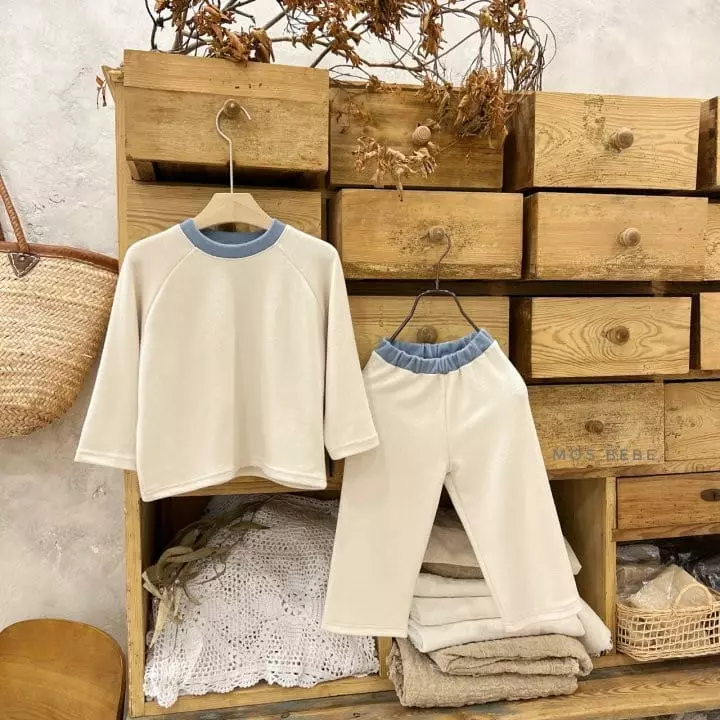 Mos Bebe - Korean Children Fashion - #kidsstore - Daily Color Top Bottom Set
