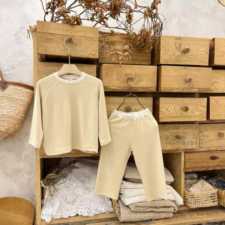 Mos Bebe - Korean Children Fashion - #kidzfashiontrend - Daily Color Top Bottom Set - 2