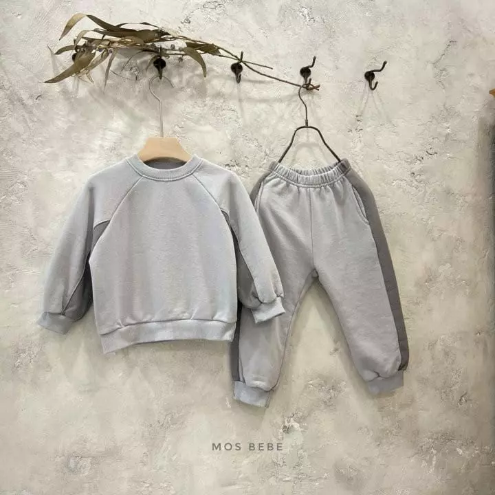 Mos Bebe - Korean Children Fashion - #littlefashionista - Color Line Top Bottom Set - 3