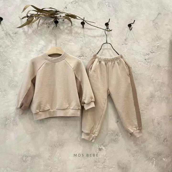 Mos Bebe - Korean Children Fashion - #littlefashionista - Color Line Top Bottom Set - 4