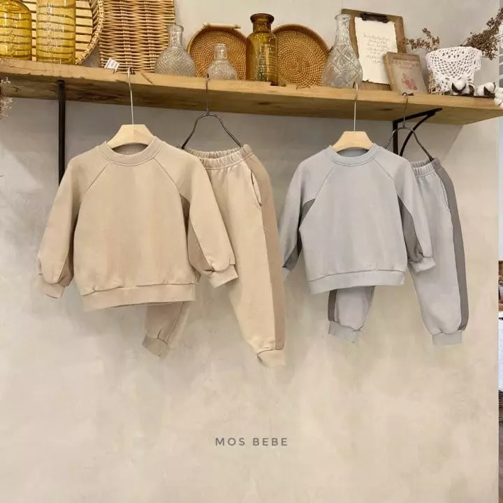 Mos Bebe - Korean Children Fashion - #minifashionista - Color Line Top Bottom Set - 5