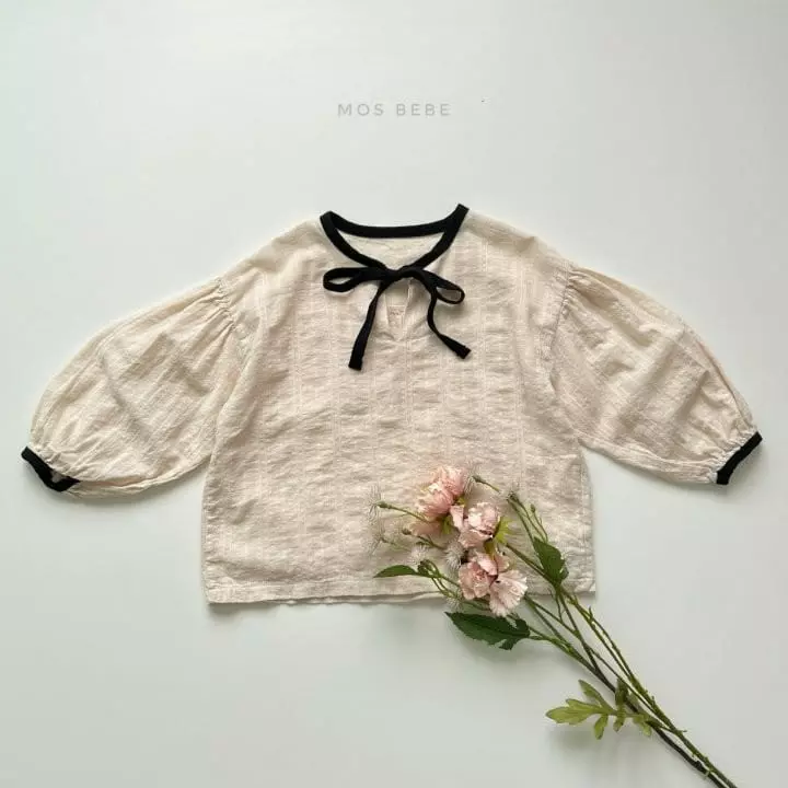 Mos Bebe - Korean Children Fashion - #minifashionista - Ribbon Blouse - 12