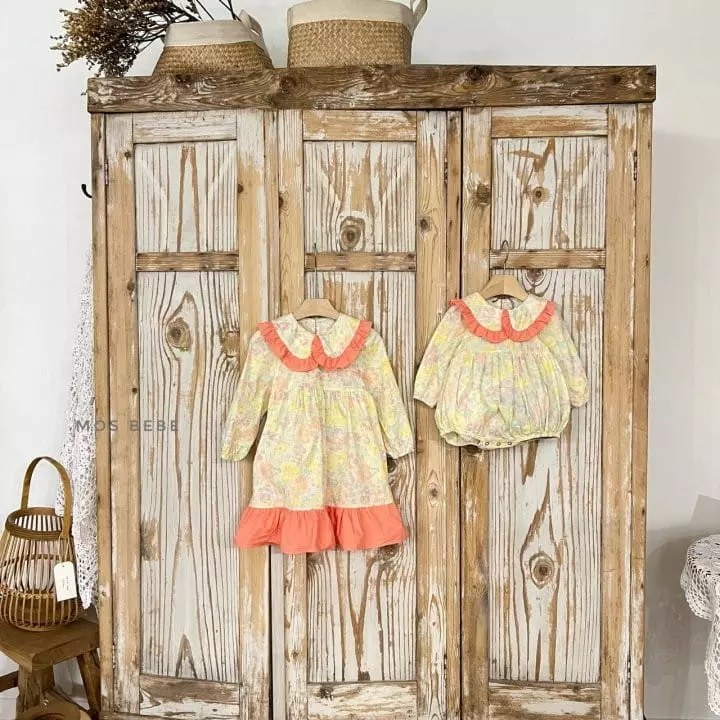 Mos Bebe - Korean Children Fashion - #minifashionista - Candy Flower Frill One-piece - 8