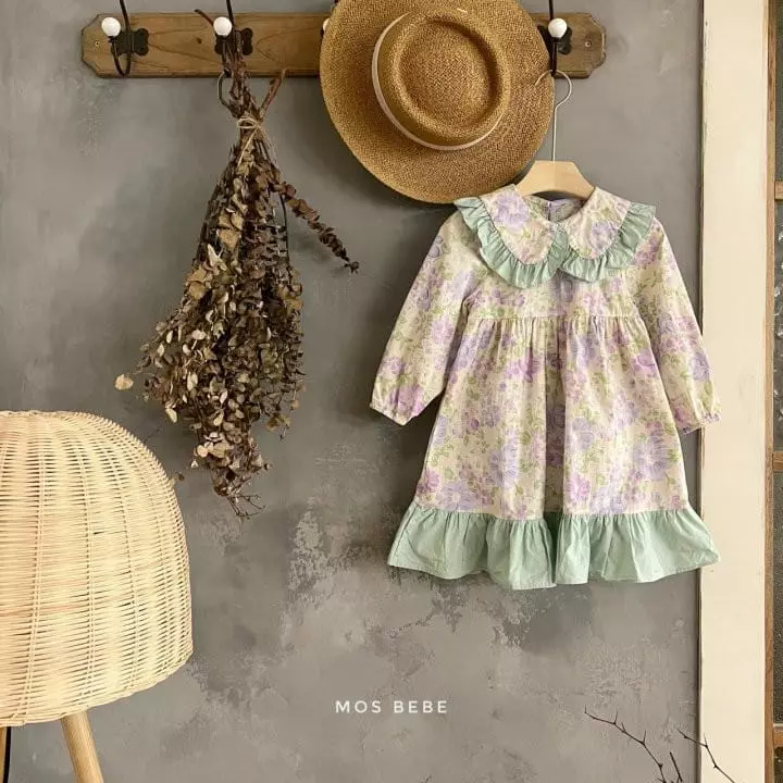 Mos Bebe - Korean Children Fashion - #prettylittlegirls - Candy Flower Frill One-piece - 9
