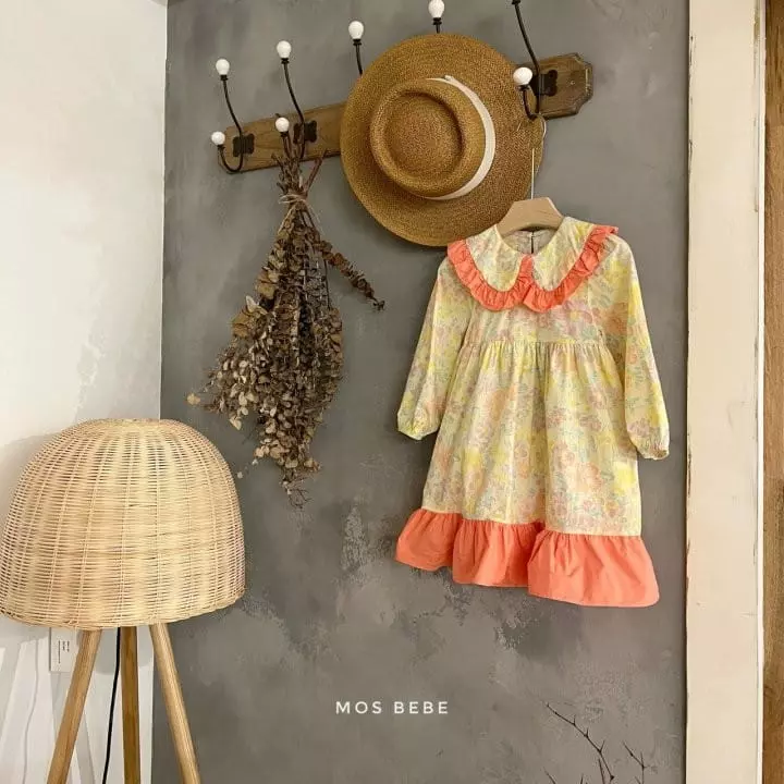 Mos Bebe - Korean Children Fashion - #stylishchildhood - Candy Flower Frill One-piece - 12