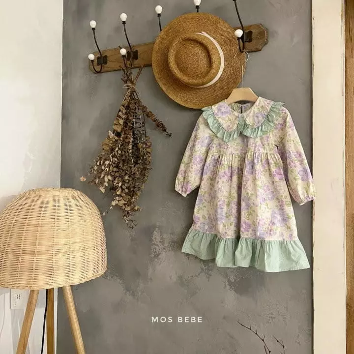 Mos Bebe - Korean Children Fashion - #todddlerfashion - Candy Flower Frill One-piece - 10