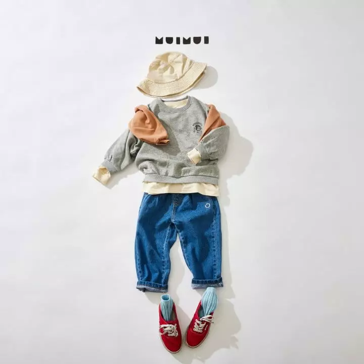 Mui Mui - Korean Children Fashion - #designkidswear - Smile Embroidery Jeans