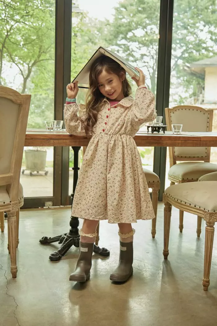 Mumunbaba - Korean Children Fashion - #childofig - Red Bean One-piece - 8