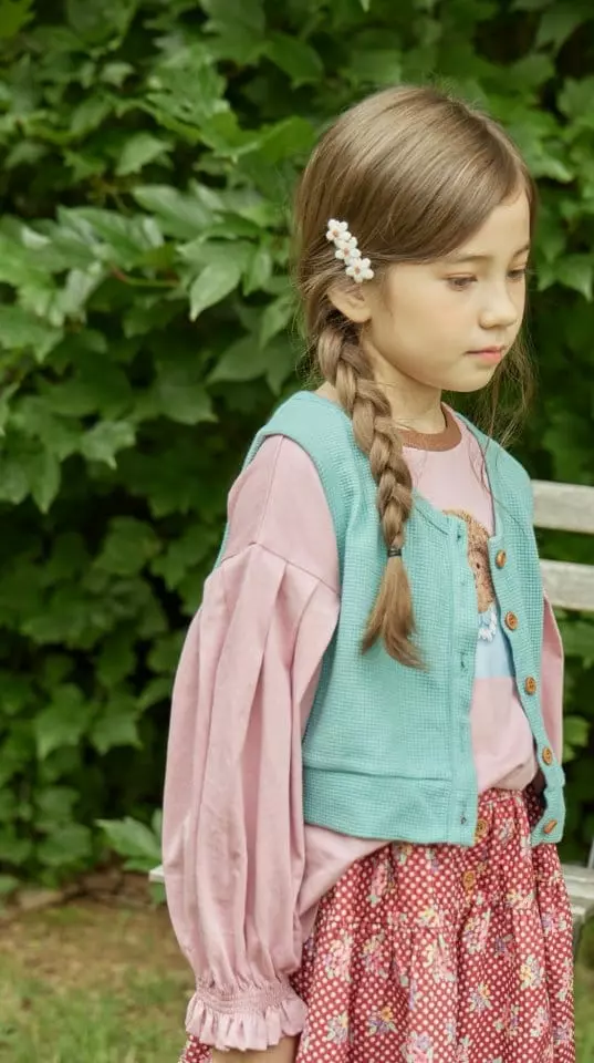 Mumunbaba - Korean Children Fashion - #childrensboutique - Concon Button Vest