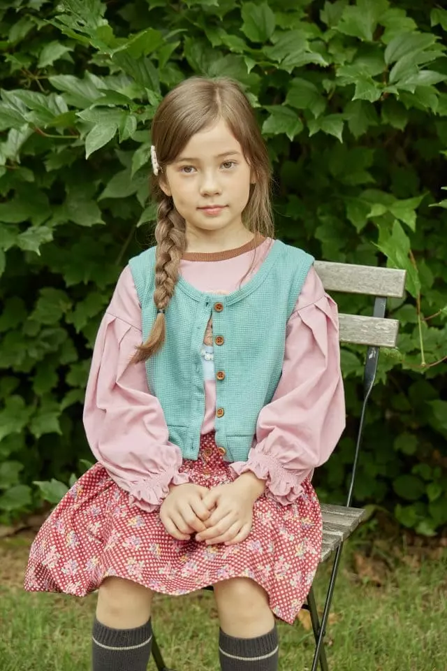 Mumunbaba - Korean Children Fashion - #designkidswear - Concon Button Vest - 2