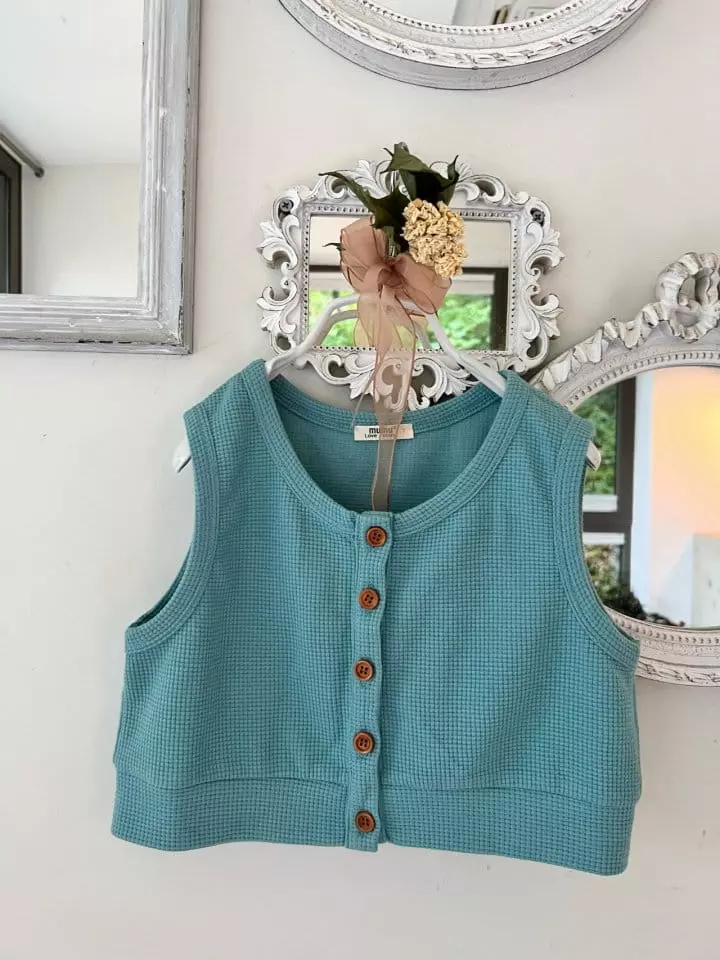 Mumunbaba - Korean Children Fashion - #discoveringself - Concon Button Vest - 4