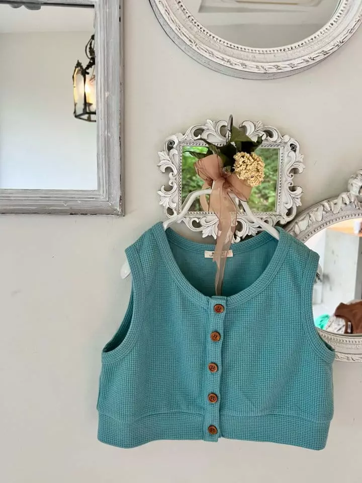 Mumunbaba - Korean Children Fashion - #kidsshorts - Concon Button Vest - 5