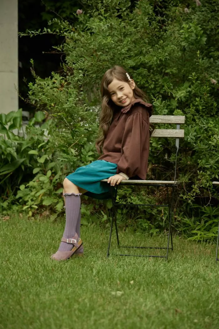 Mumunbaba - Korean Children Fashion - #kidzfashiontrend - Frill Collar Tee - 8