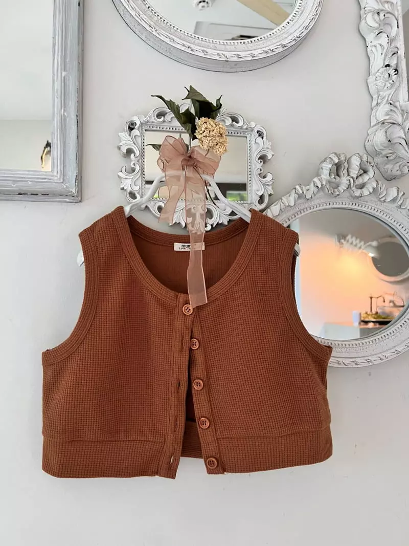 Mumunbaba - Korean Children Fashion - #kidzfashiontrend - Concon Button Vest - 7
