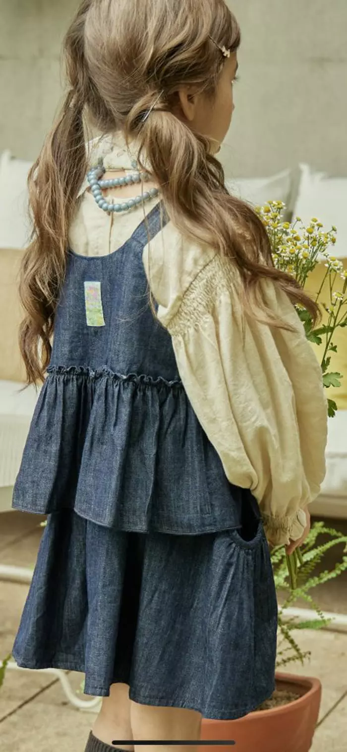 Mumunbaba - Korean Children Fashion - #littlefashionista - Everywhere Denim Skrit - 3