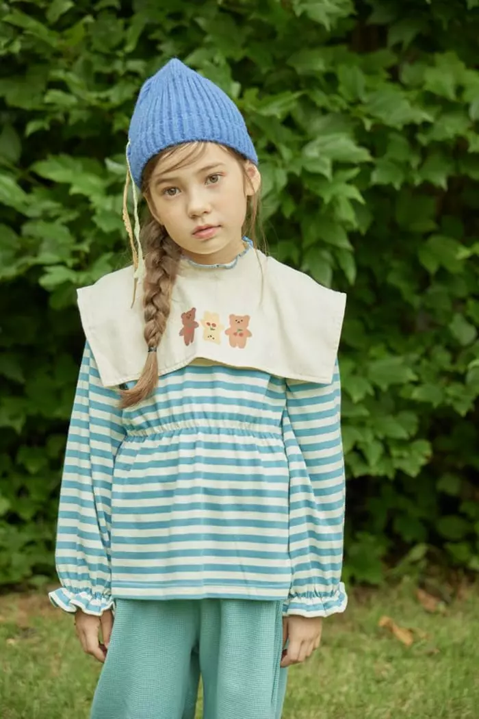 Mumunbaba - Korean Children Fashion - #prettylittlegirls - Sailor Bear Tee - 10