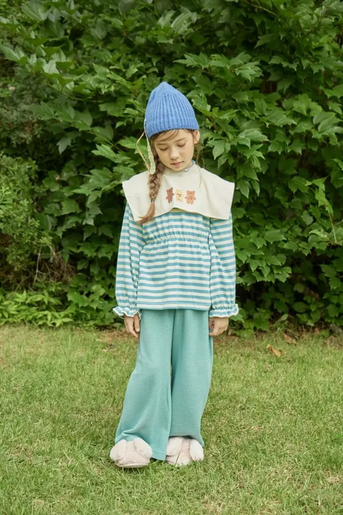 Mumunbaba - Korean Children Fashion - #toddlerclothing - Sailor Bear Tee - 12