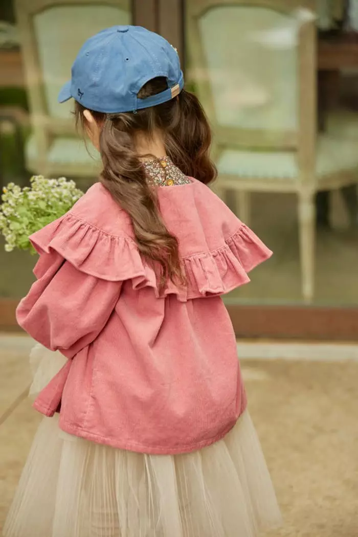 Mumunbaba - Korean Children Fashion - #toddlerclothing - Big Collar Rib Blouse - 11