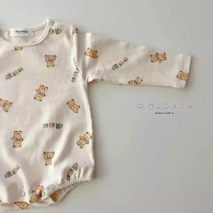 My Bebe - Korean Baby Fashion - #babyboutique - Toy Bodysuit with Hairband - 6