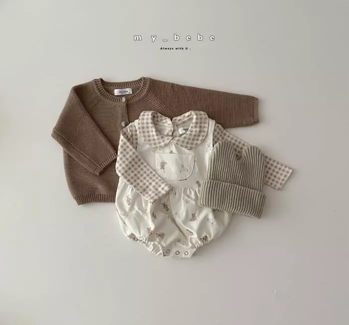 My Bebe - Korean Baby Fashion - #babyboutique - Pumpkin Pocket Bodysuti - 3