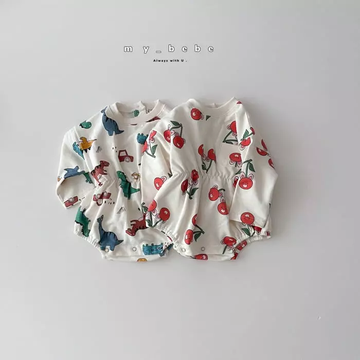 My Bebe - Korean Baby Fashion - #babyboutique - Paint Banding Bodysuit