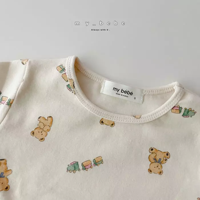 My Bebe - Korean Baby Fashion - #babyboutiqueclothing - Toy Bodysuit with Hairband - 7