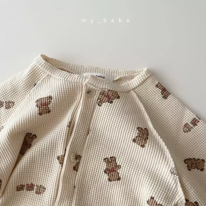 My Bebe - Korean Baby Fashion - #babyboutiqueclothing - Waffle Bodysuit - 5