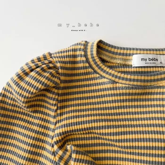 My Bebe - Korean Baby Fashion - #babyboutiqueclothing - Puff Rib One-pice - 8