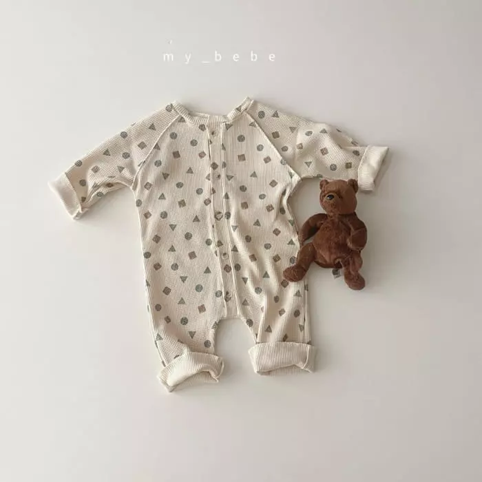 My Bebe - Korean Baby Fashion - #babyclothing - Waffle Bodysuit - 6