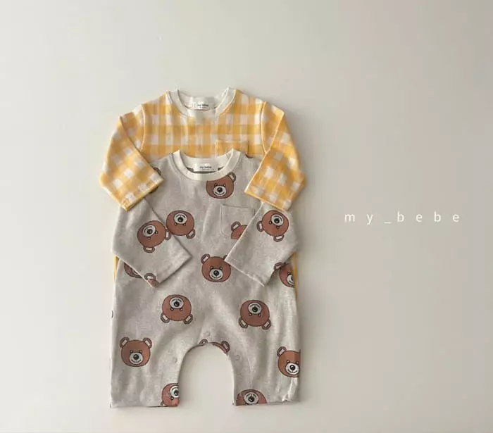 My Bebe - Korean Baby Fashion - #babyboutiqueclothing - Jacquard Bodysuit - 4
