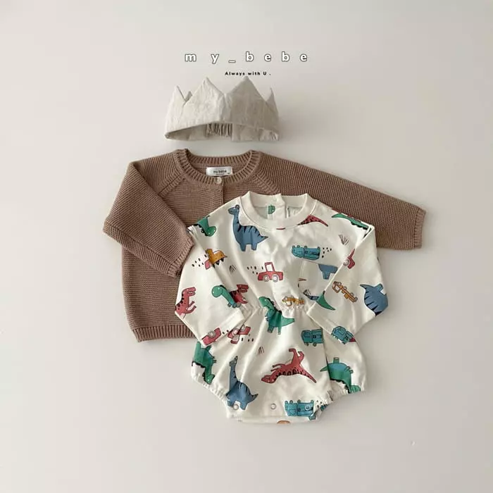 My Bebe - Korean Baby Fashion - #babyclothing - Paint Banding Bodysuit - 3