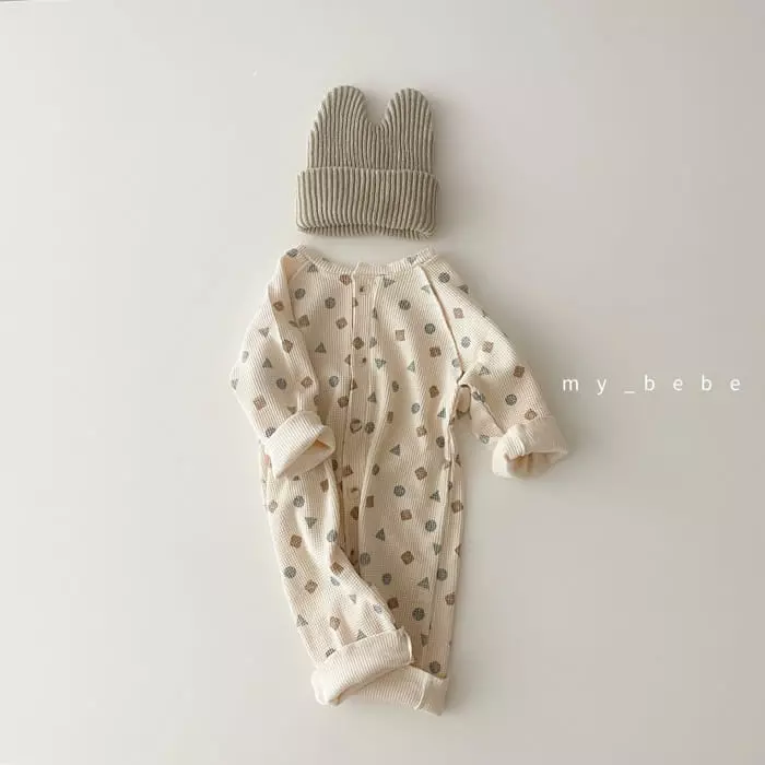 My Bebe - Korean Baby Fashion - #babyfashion - Waffle Bodysuit - 7